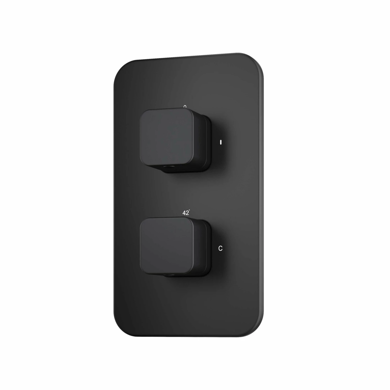 Galway Premium Matt Black Square Thermostatic Shower Set - 200mm Head & Hand Shower - Image 6