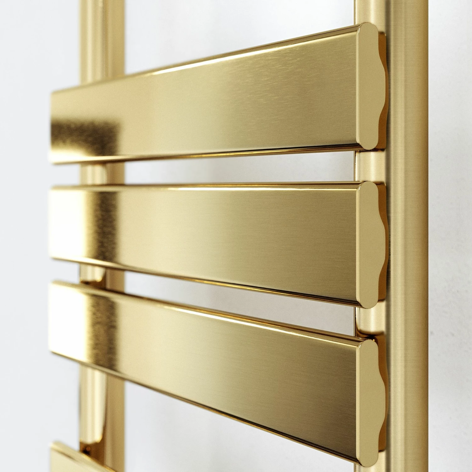 Santorini Electric Brushed Brass Flat Panel Heated Towel Rail 1600x450mm - Image 4
