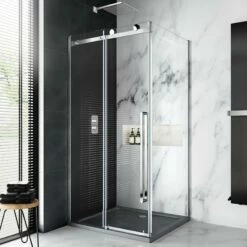Oslo Premium Easy Clean 8mm Sliding Shower Enclosure 1100x800mm