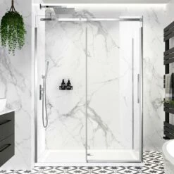 Stockholm Easy Clean 8mm Frameless Sliding Shower Enclosure 1400x900mm