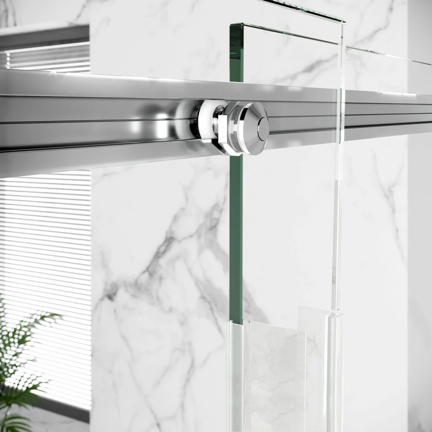 Stockholm Easy Clean 8mm Frameless Sliding Shower Enclosure 1400x900mm - Image 4