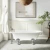 Abingdon 1500mm Single Ended Roll Top Bath - Chrome Ball Feet