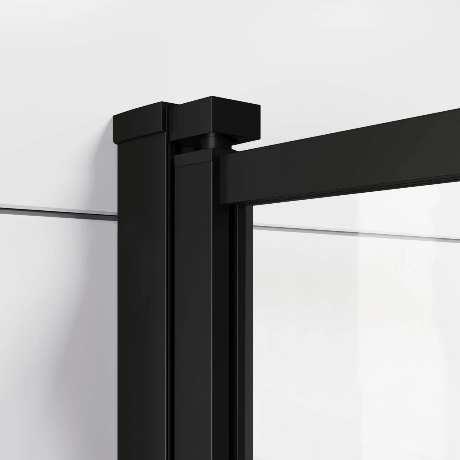 Hereford V2 1500x700 Square Shower Bath & 6mm Easy Clean Matt Black Framed Bath Screen - Image 4