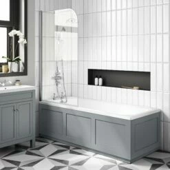 Warwick V2 1700x750 Traditional Shower Bath & 6mm Easy Clean Screen