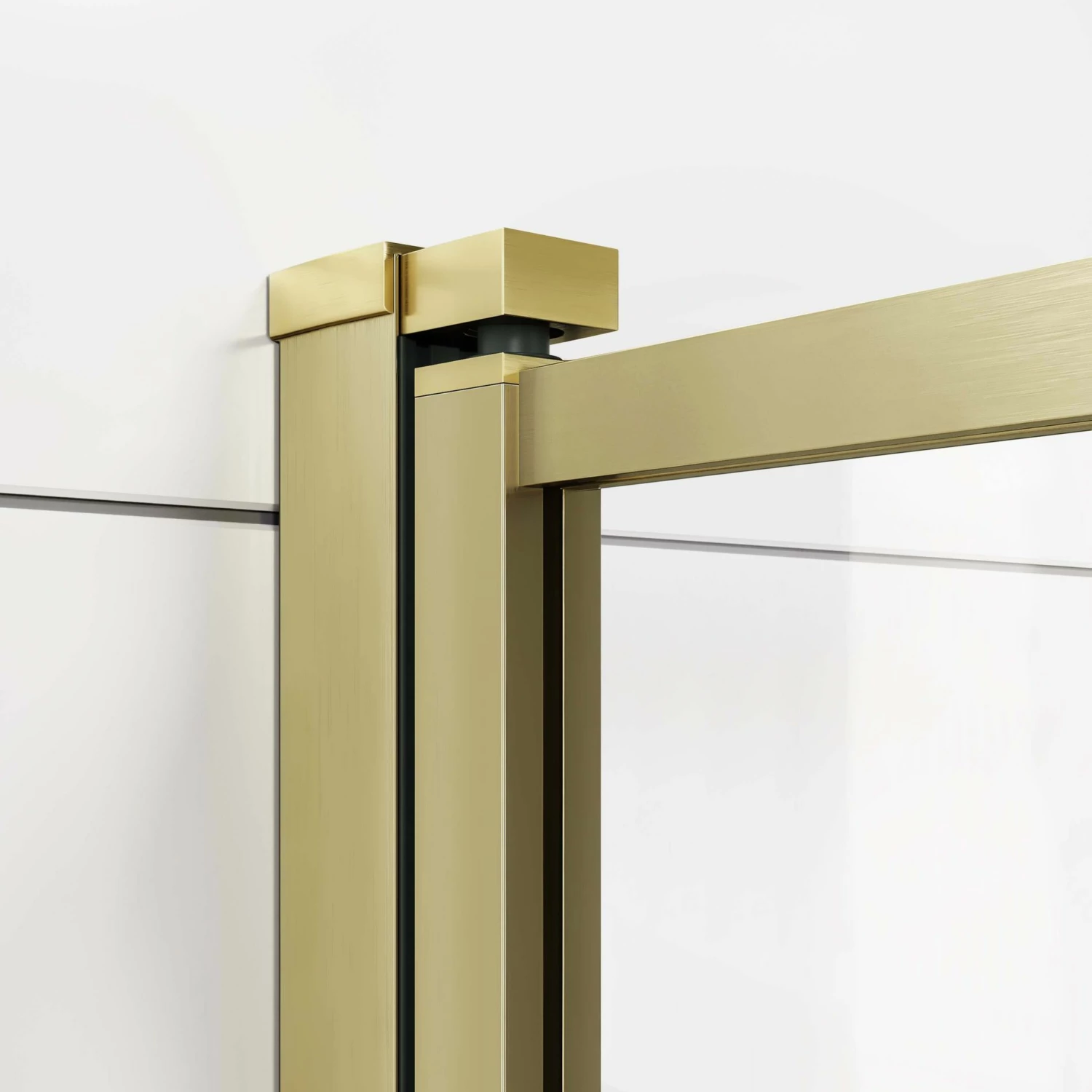 Hereford V2 1700x750 Square Shower Bath & 6mm Easy Clean Brushed Brass Framed Bath Screen - Image 4