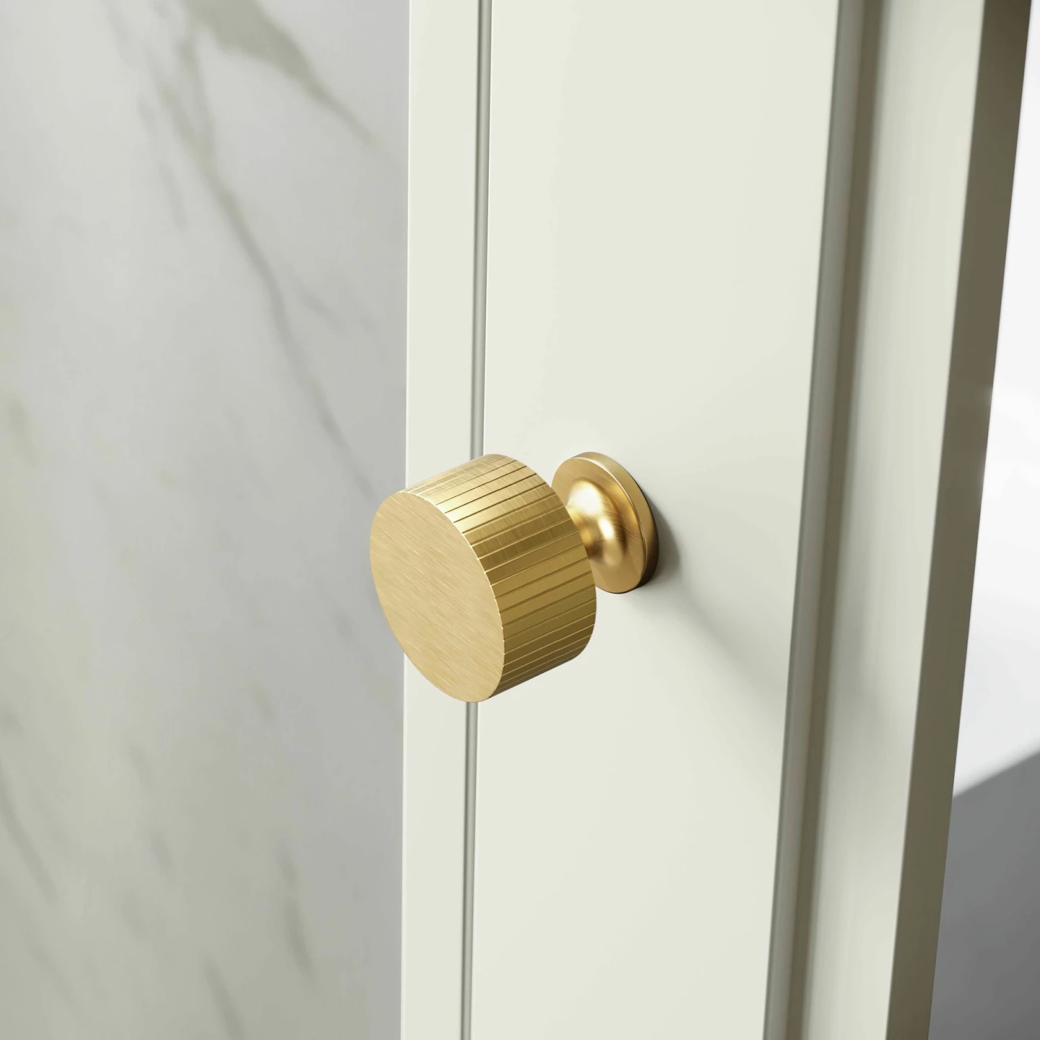 Chalk White Mirror Cabinet 700x500mm - Gold Accents - Image 5