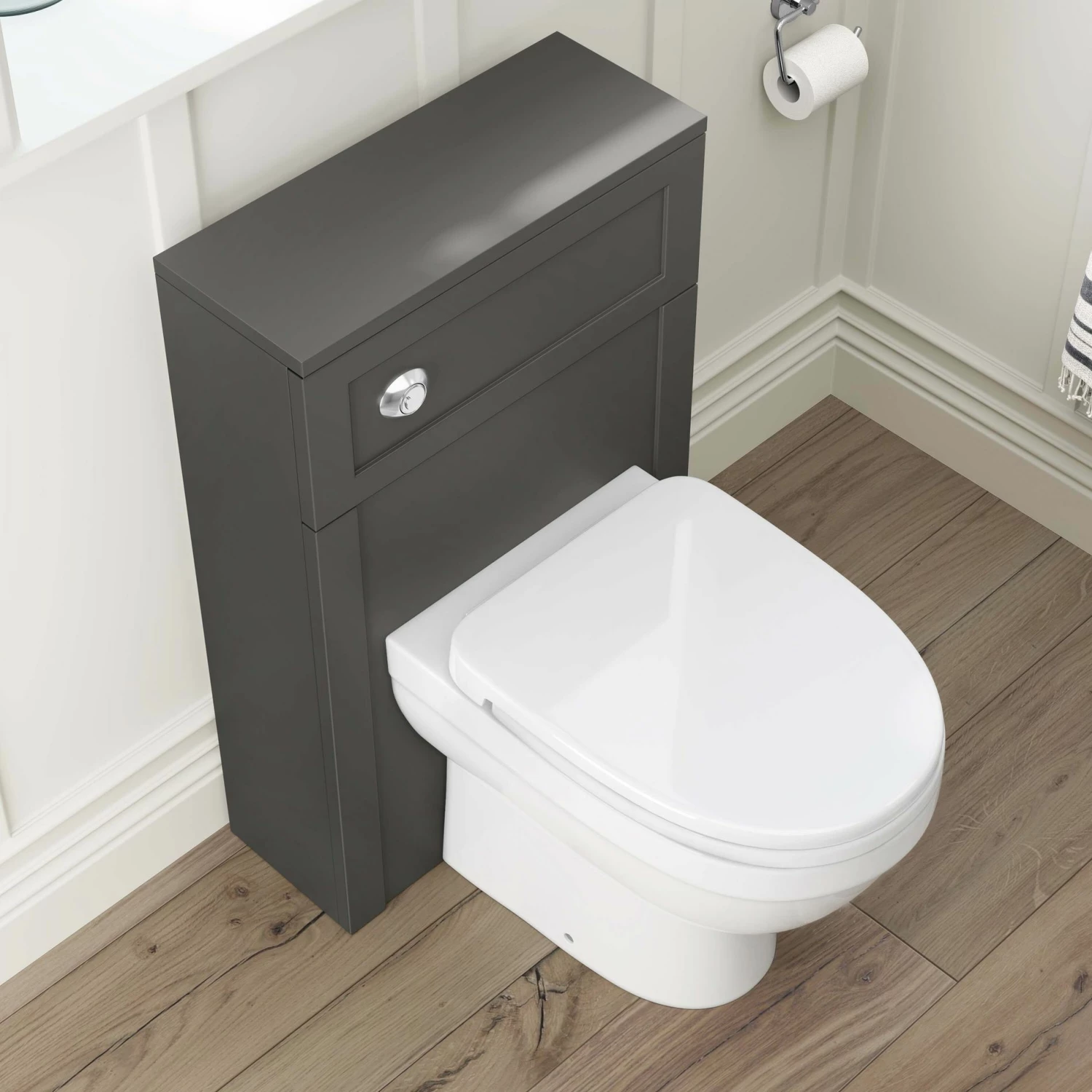 Bermuda Graphite Grey Combination Vanity Basin And Seattle Toilet 1000mm - Image 6