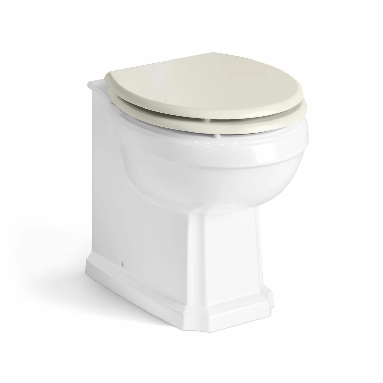 Monaco Chalk White Combination Vanity Basin And Hudson Toilet With Wooden Seat 1200mm - Gold Accents - Image 7
