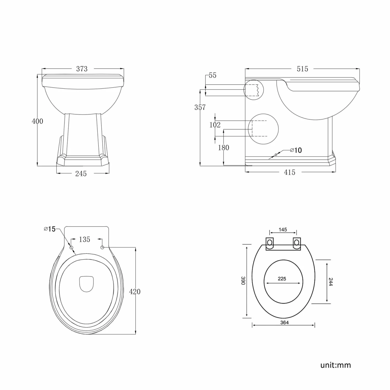 Monaco Chalk White Combination Vanity Basin And Hudson Toilet With Wooden Seat 1200mm - Gold Accents - Image 14