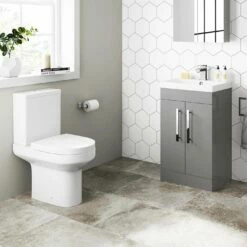 Avon Stone Grey Basin Vanity 500mm And Toilet Set