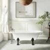 Abingdon 1500mm Single Ended Roll Top Bath - Black Feet