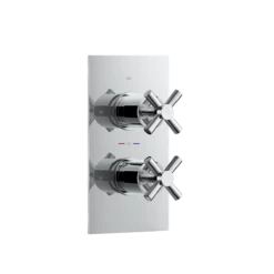 Chrome Crosshead Thermostatic Shower Valve - 1 Outlet